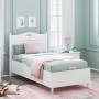 Bed with base Rustic White 120x200