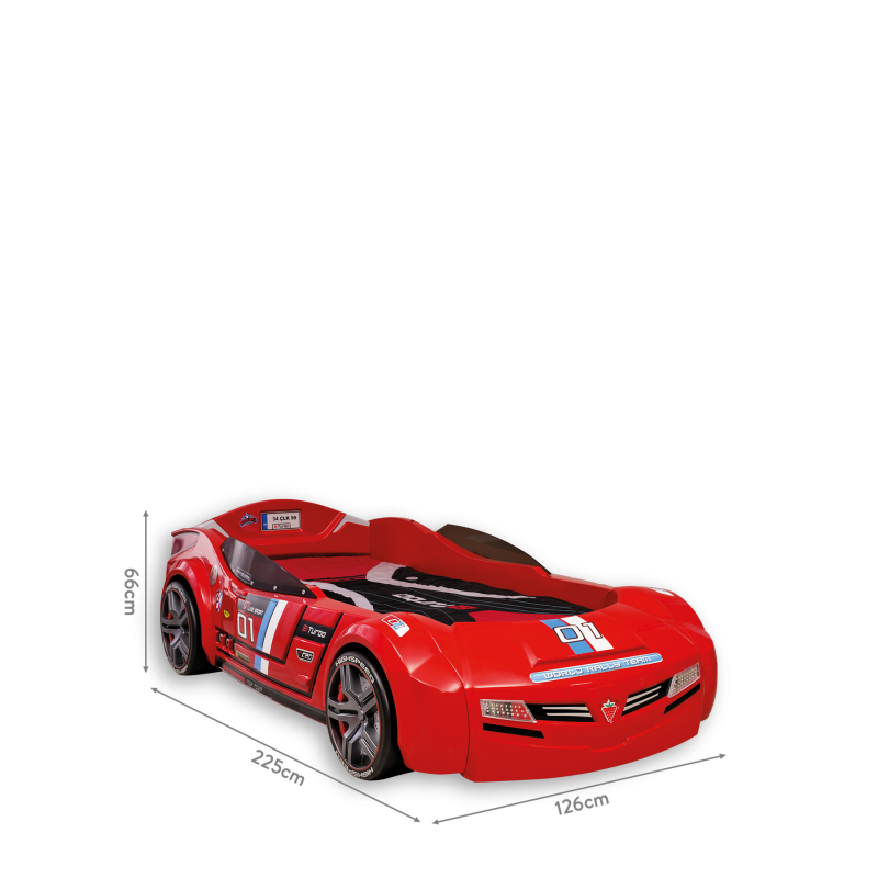 Autovoodi BITURBO punane (90x195 cm)