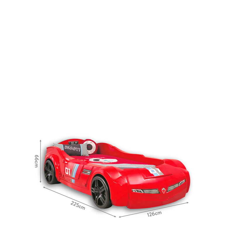 Autovoodi TURBO MAX punane (90x195 cm)
