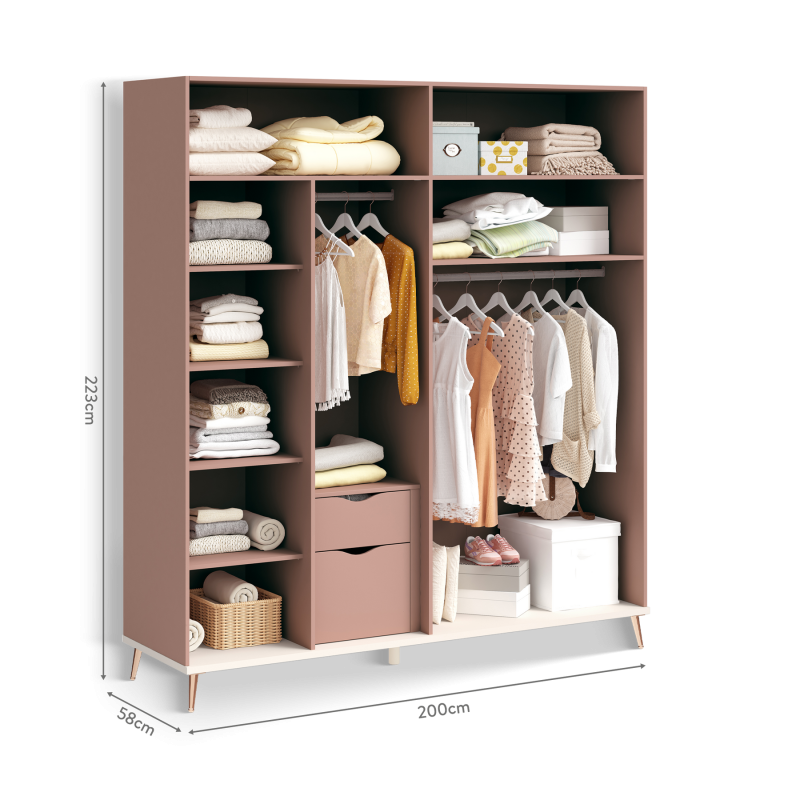 Riidekapp 4-ukseline Elegance