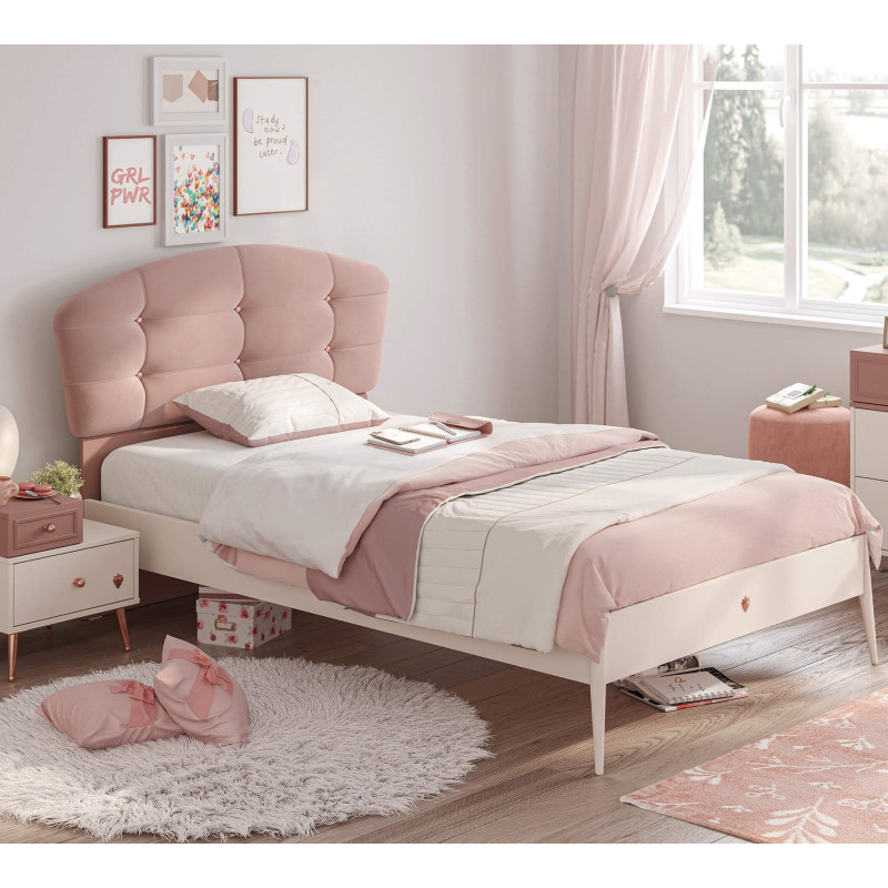 Voodi koos upholstered peatsiga Elegance 120x200