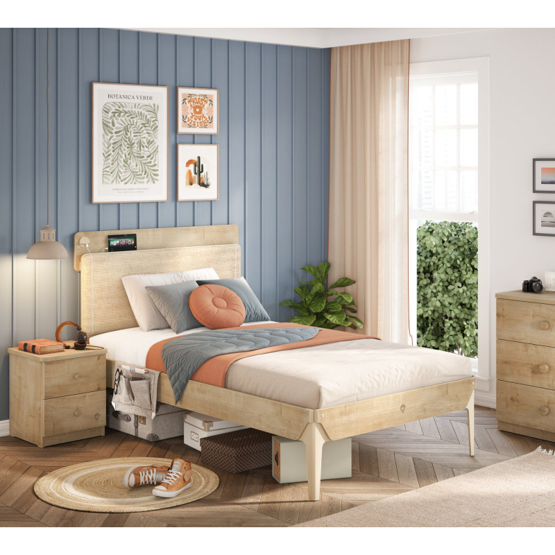 Bed Modern Mocha 100x200