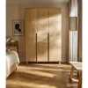Wardrobe 3-door with full front on sliders Well oak