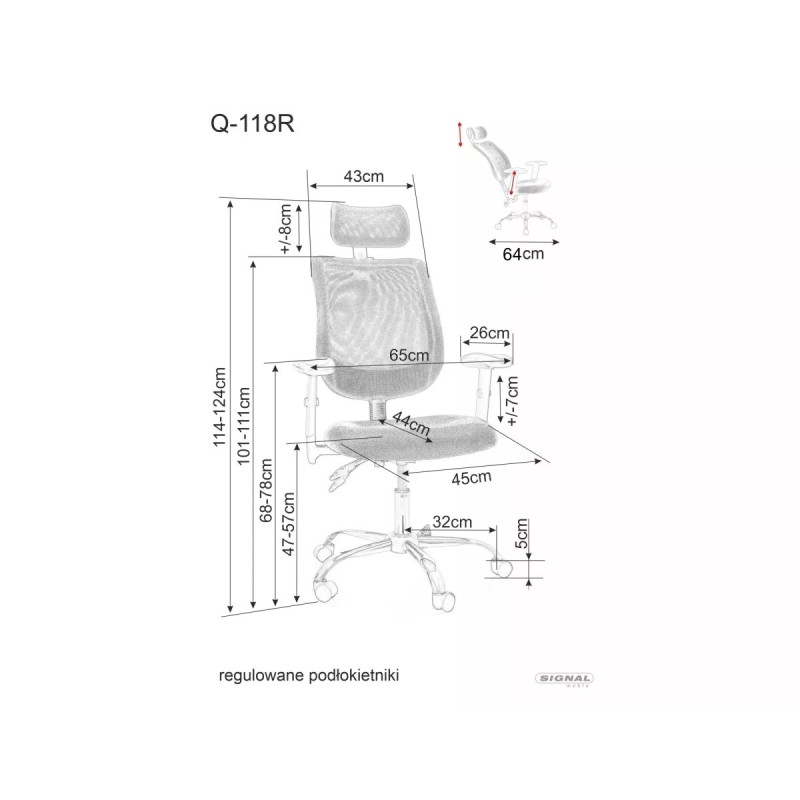 Armchair obrotowy Q-118R