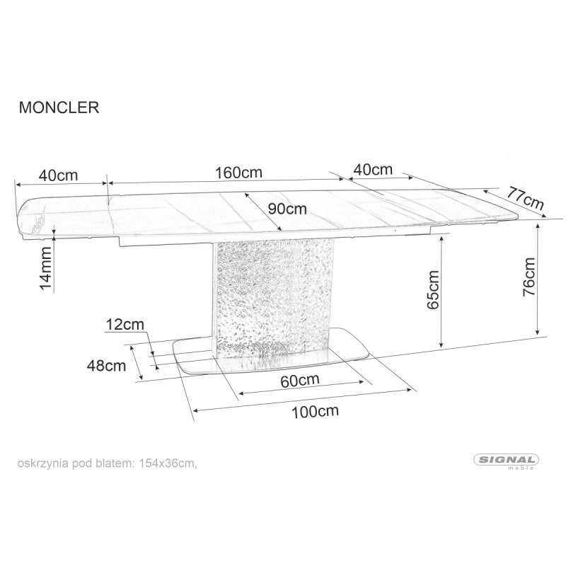 Table Moncler Ceramic Sahara Noir
