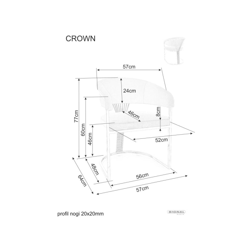 Chair Crown Velvet