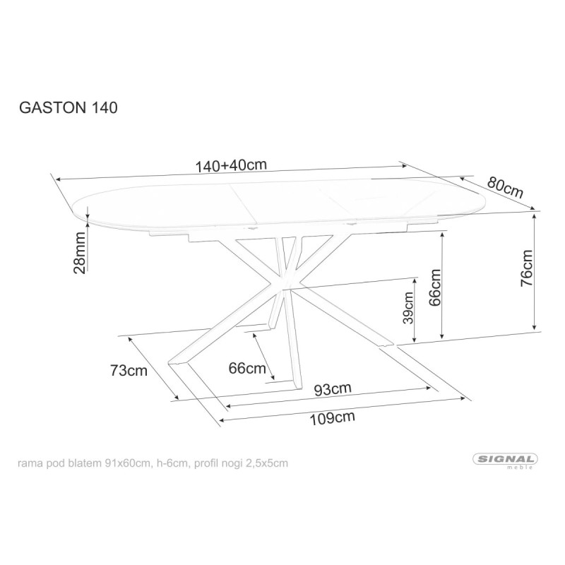 Table Gaston Ceramic 140