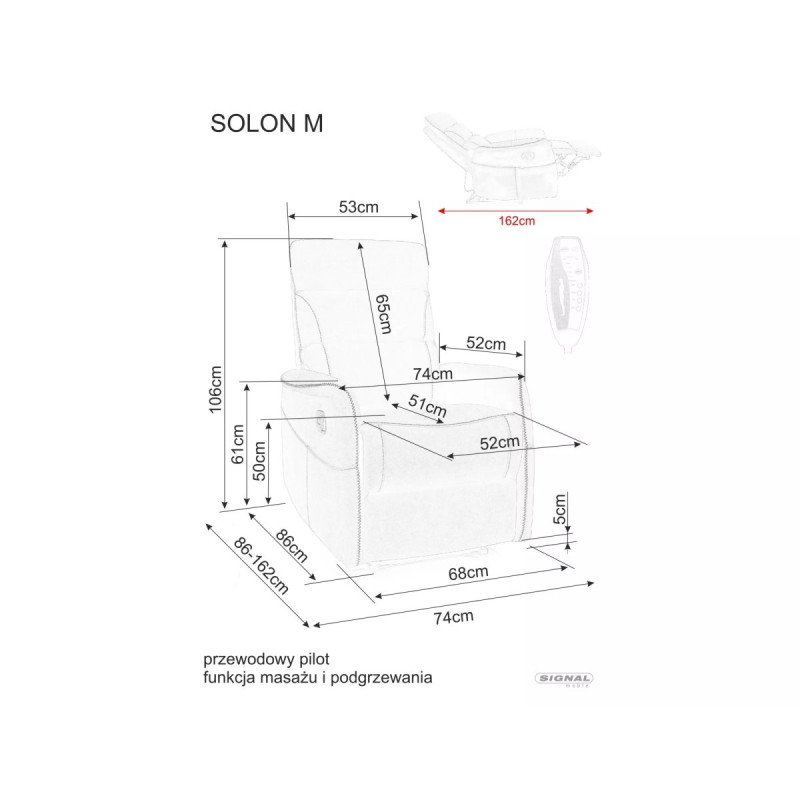Раскладное кресло Solon M Velvet