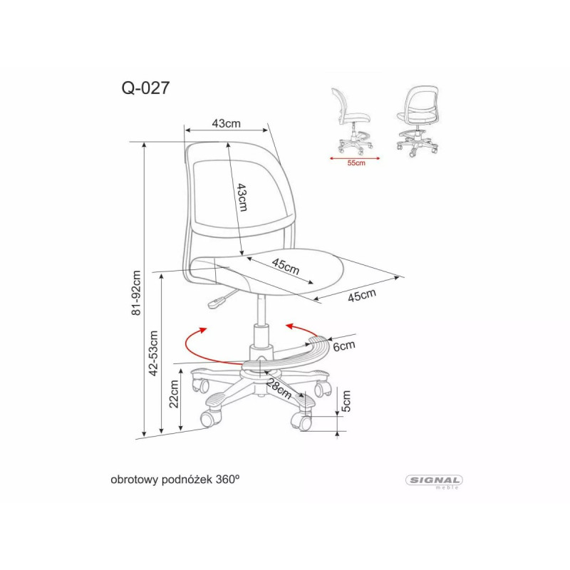 Кресло obrotowy Q-027