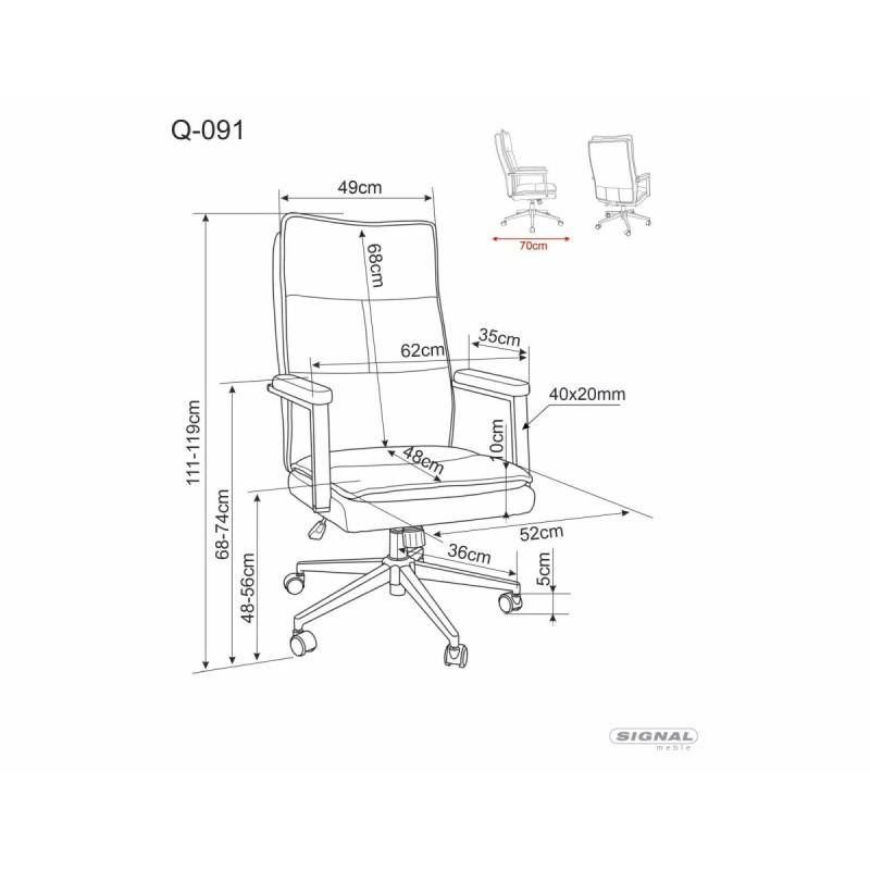 Armchair obrotowy Q-091 Noelle
