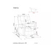 Reclining armchair Parys Raven