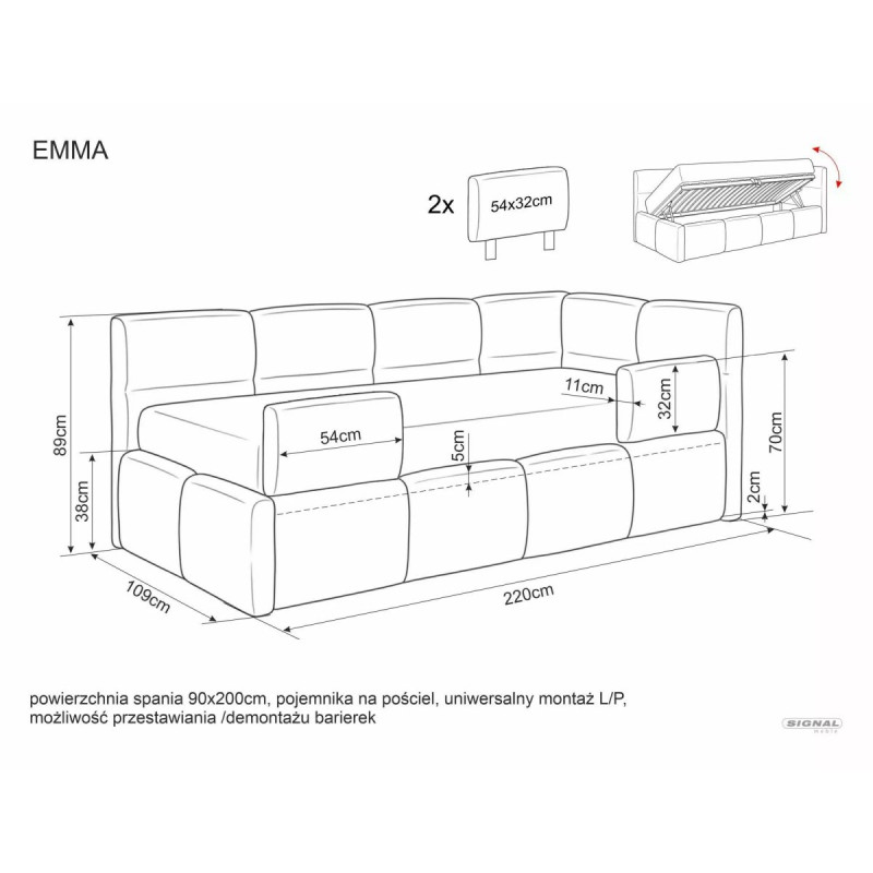 Voodi Emma Raven