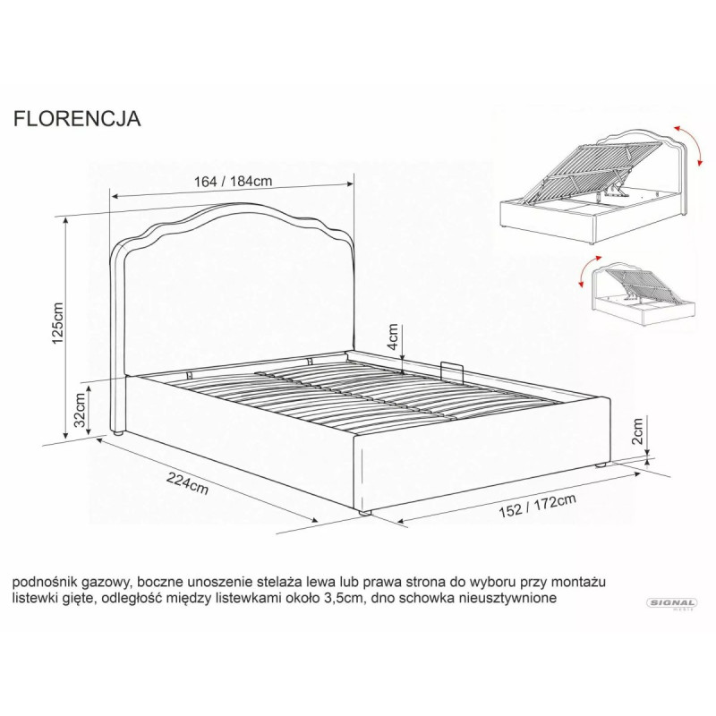 Voodi Florencja Velvet