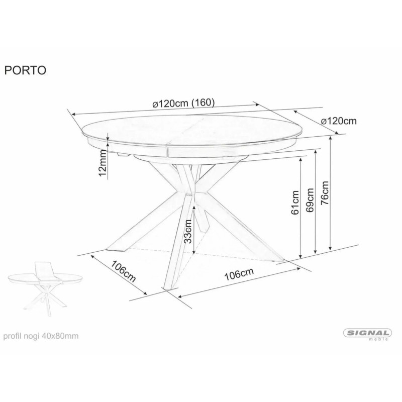 Table Porto Ceramic
