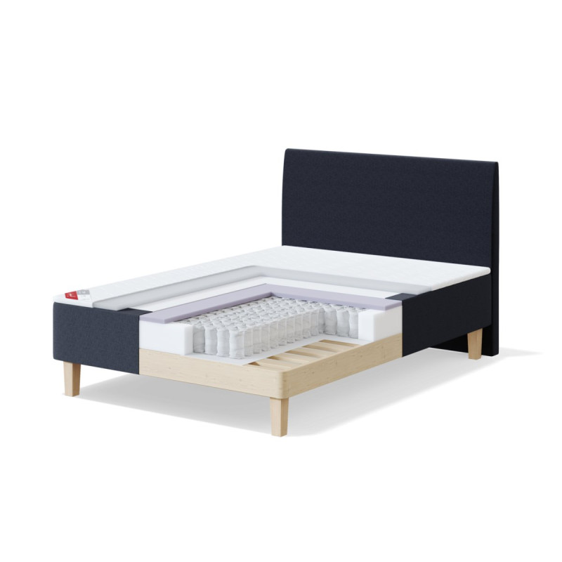 BLUE pocket box spring bed