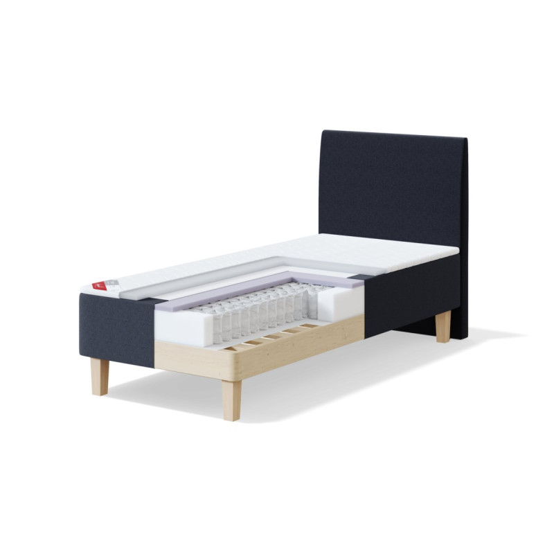 BLUE pocket box spring bed