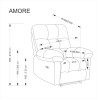 Armchair AMORE grey