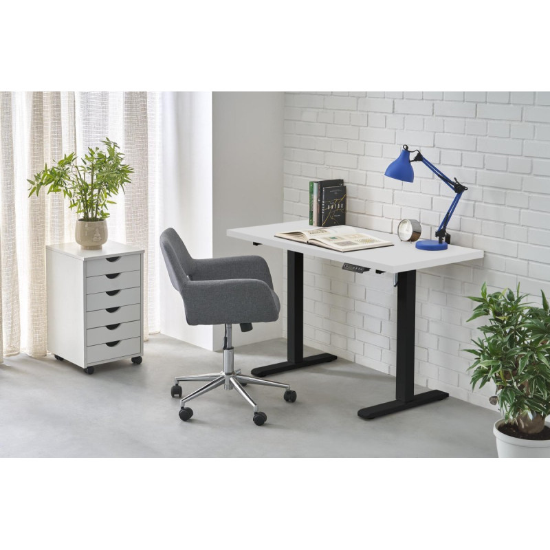 Desk B/54 top - white, frame - black