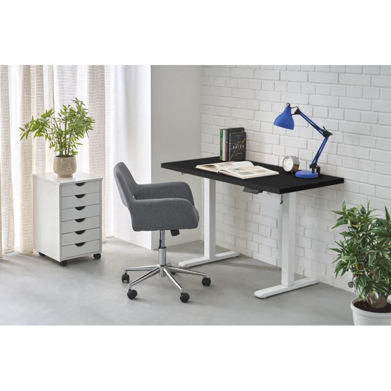Kirjutuslaud B / 54 pealispind - must, raam - valge