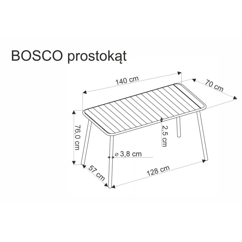 Õuelaud BOSCO must