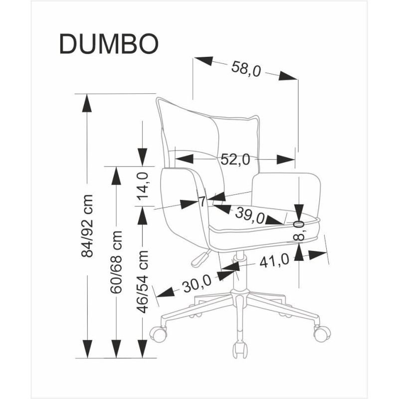 Kontoritool DUMBO roosa