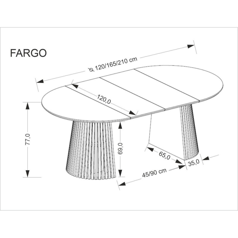 Стол FARGO натуральный