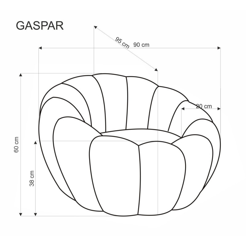 Armchair GASPAR cream