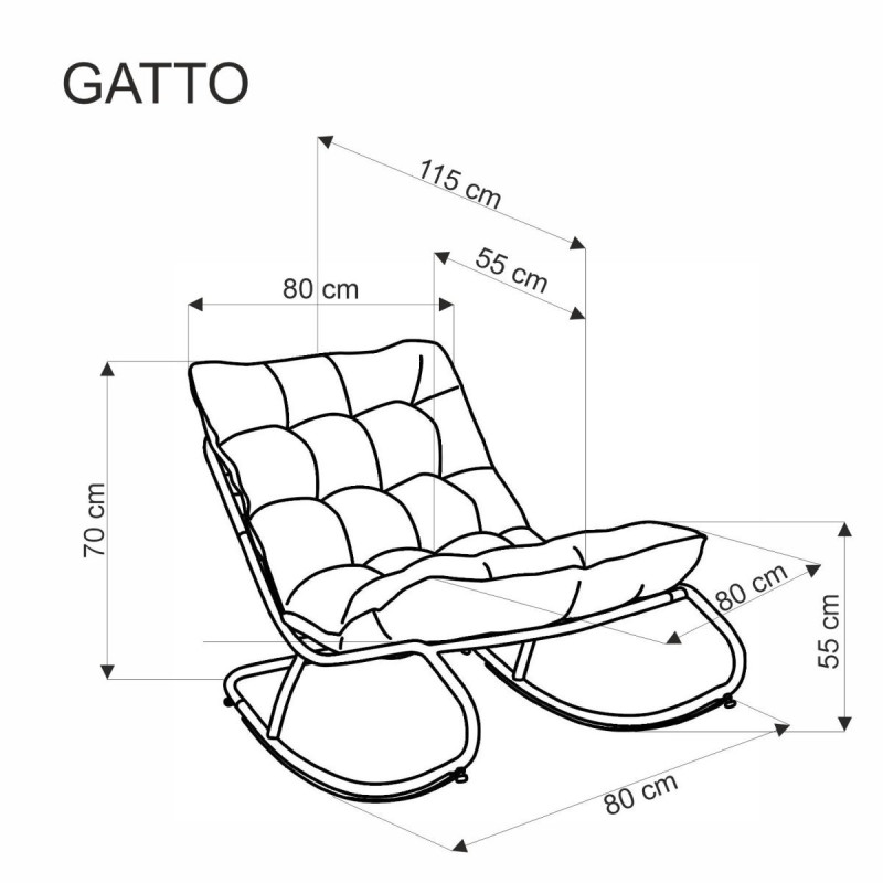 Armchair GATTO grey