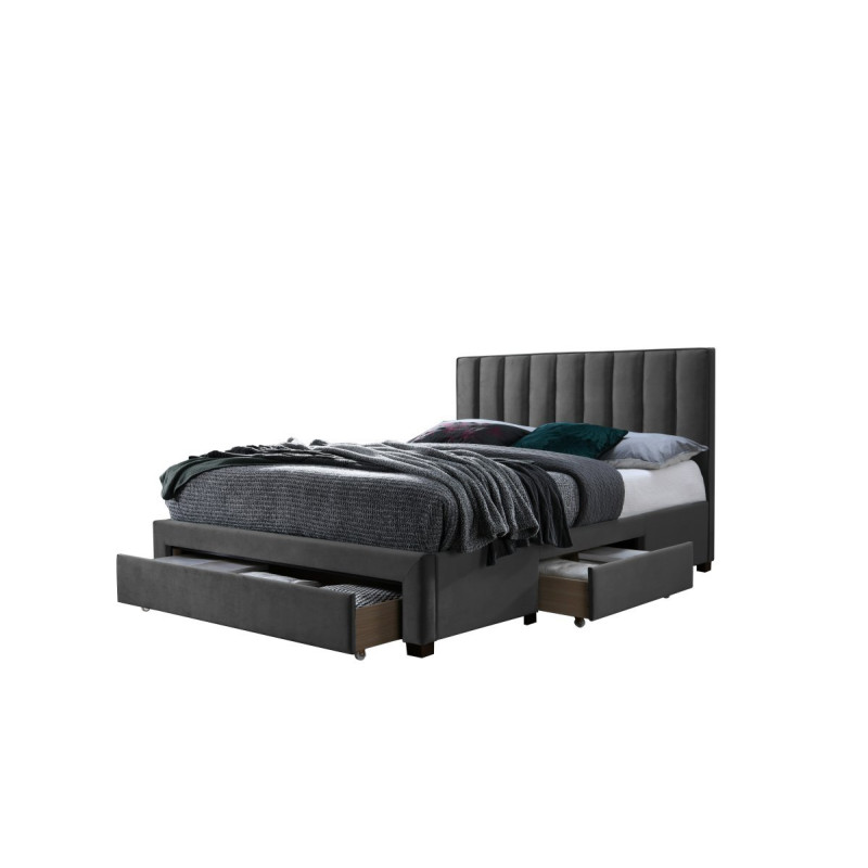 Bed 140x200 GRACE grey