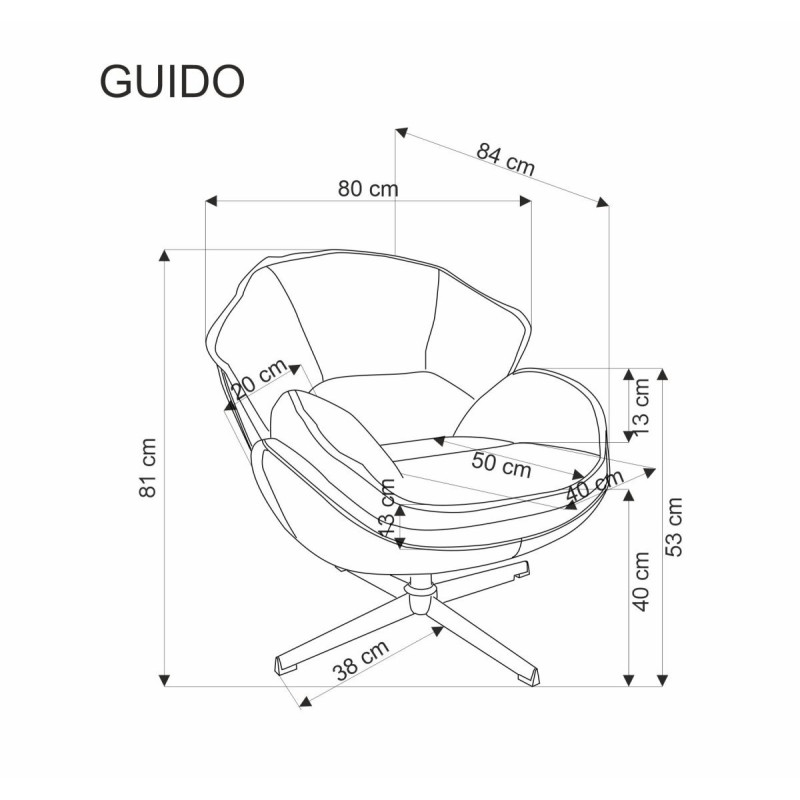 Armchair GUIDO beige