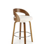 Bar Stool H110 creamy / walnut
