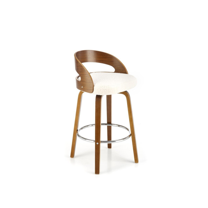 Bar Stool H110 creamy / walnut