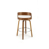 Bar Stool H110 creamy / walnut
