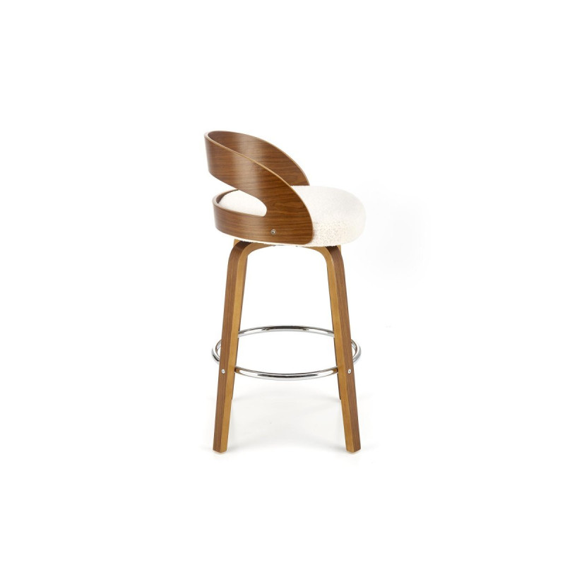 Bar Stool H110 creamy / walnut