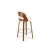 Bar Stool H110 creamy / walnut