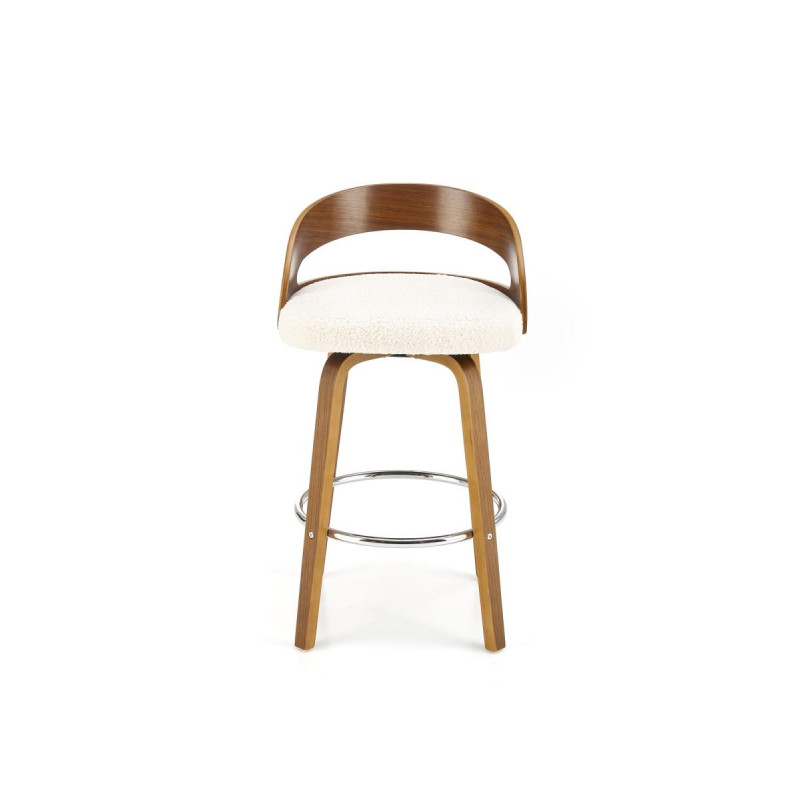 Bar Stool H110 creamy / walnut