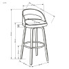 Bar Stool H110 creamy / walnut