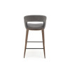 Bar Stool H114 grey / walnut