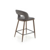 Bar Stool H114 grey / walnut