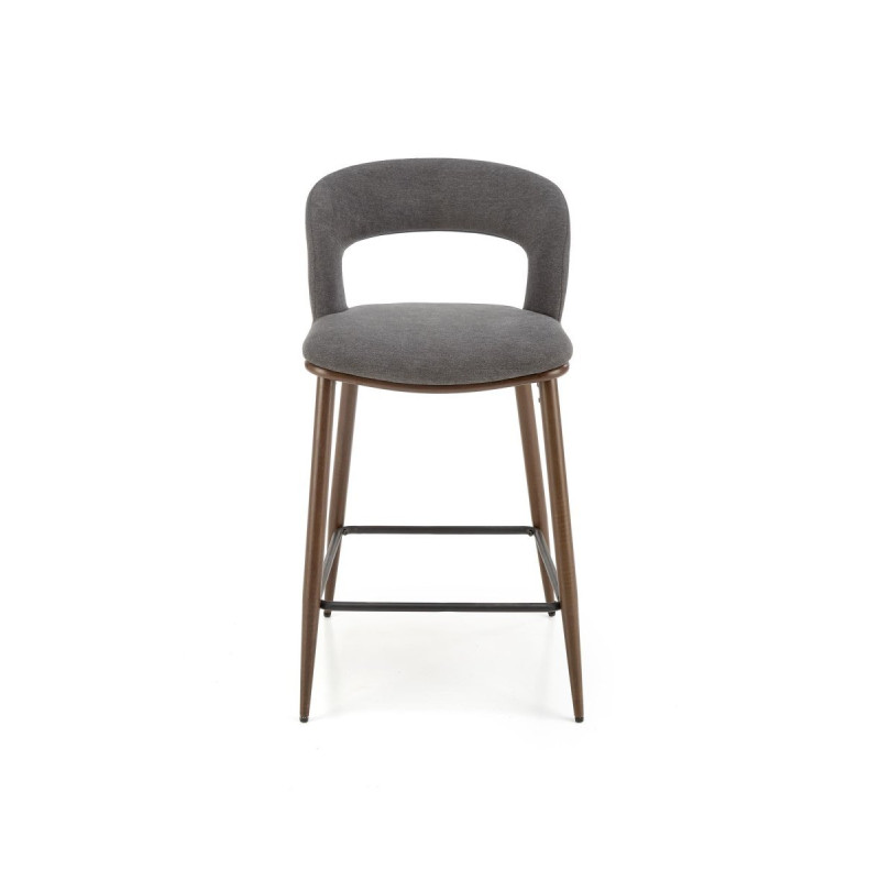 Bar Stool H114 grey / walnut