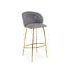 Bar Stool H116 grey / gold