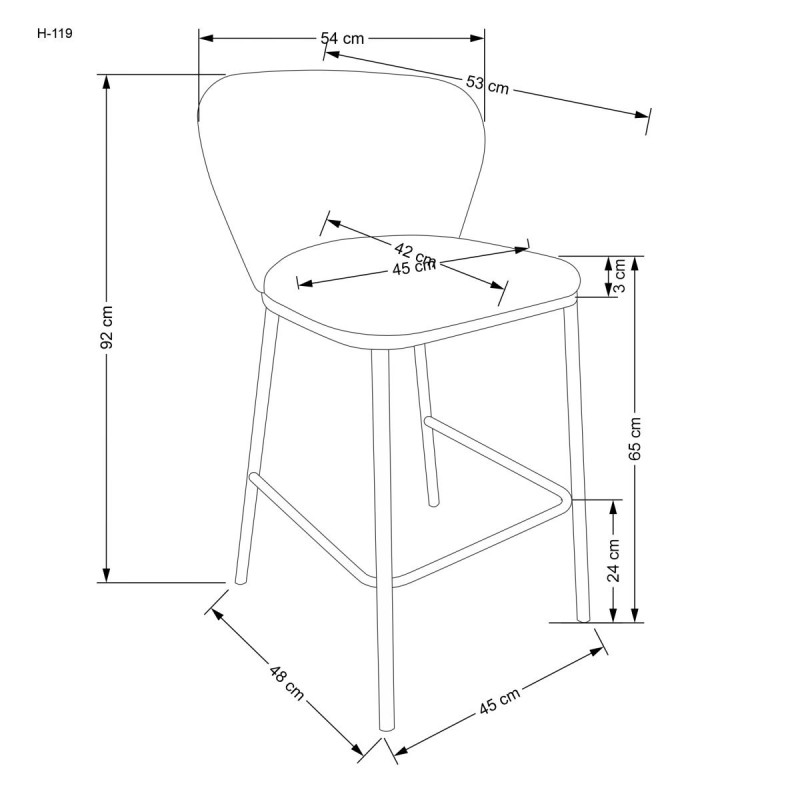 Bar Stool H119 creamy