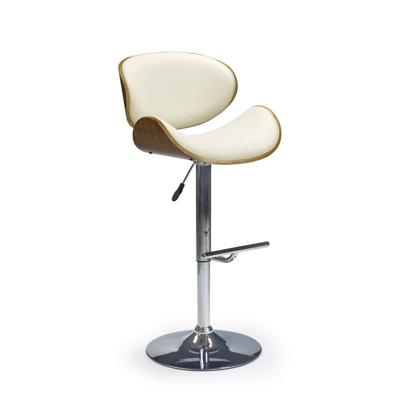 Bar Stool H44 walnut/creamy