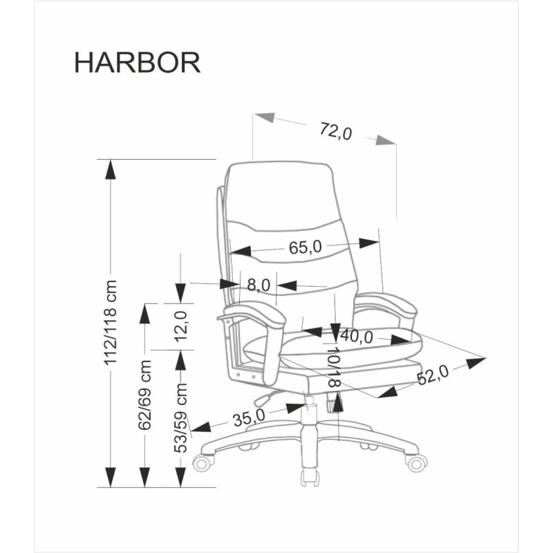 Office char HARBOR black