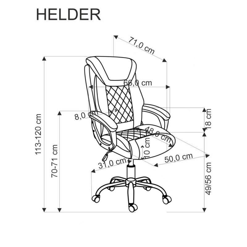 Kontoritool HELDER must