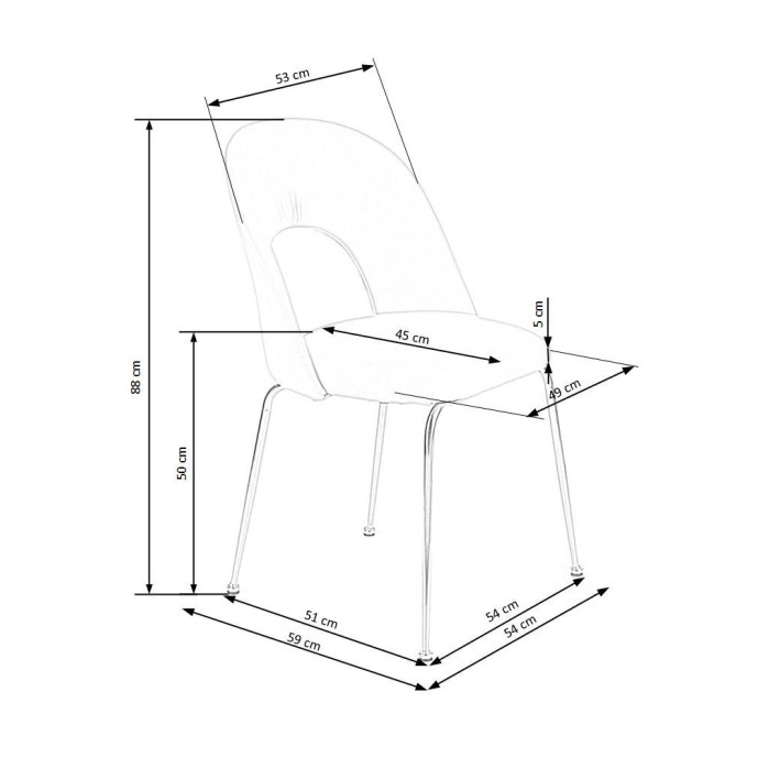 Chair K385 light pink