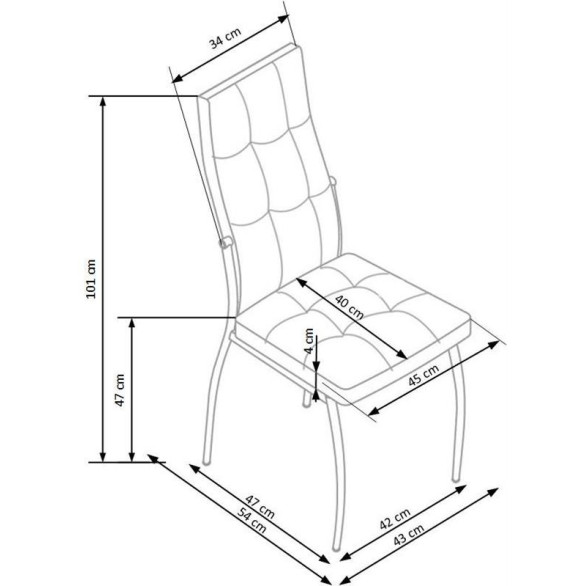 Chair K416 dark blue