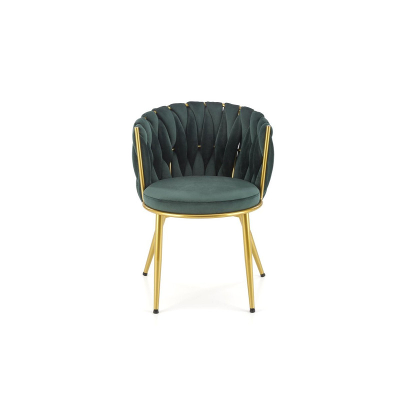 Chair K517 dark green / gold