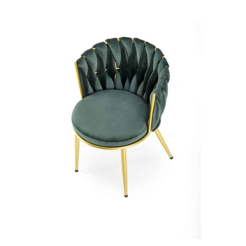 Chair K517 dark green / gold