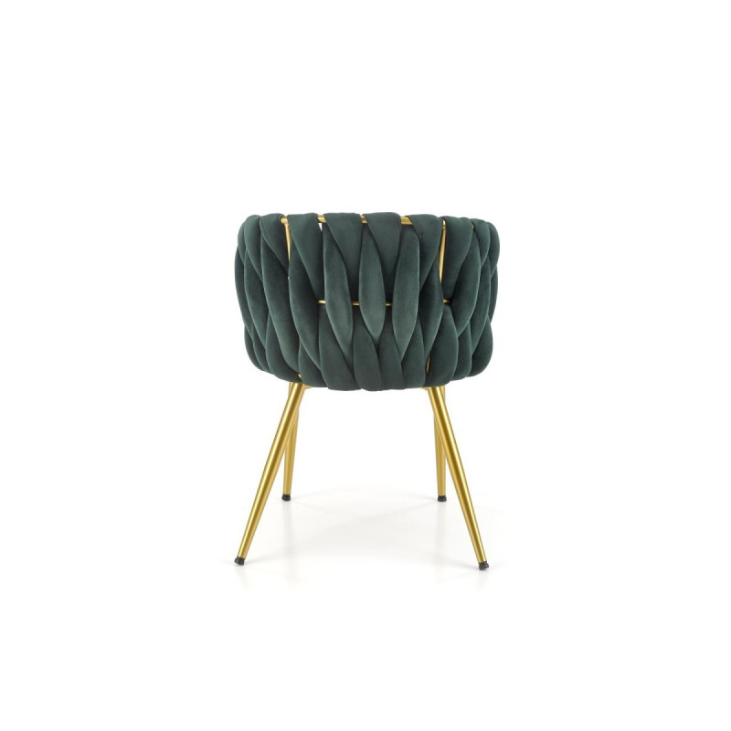 Chair K517 dark green / gold